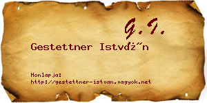 Gestettner István névjegykártya