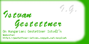 istvan gestettner business card